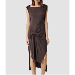 All Saints Riviera Devo Gathered Jersey Dress